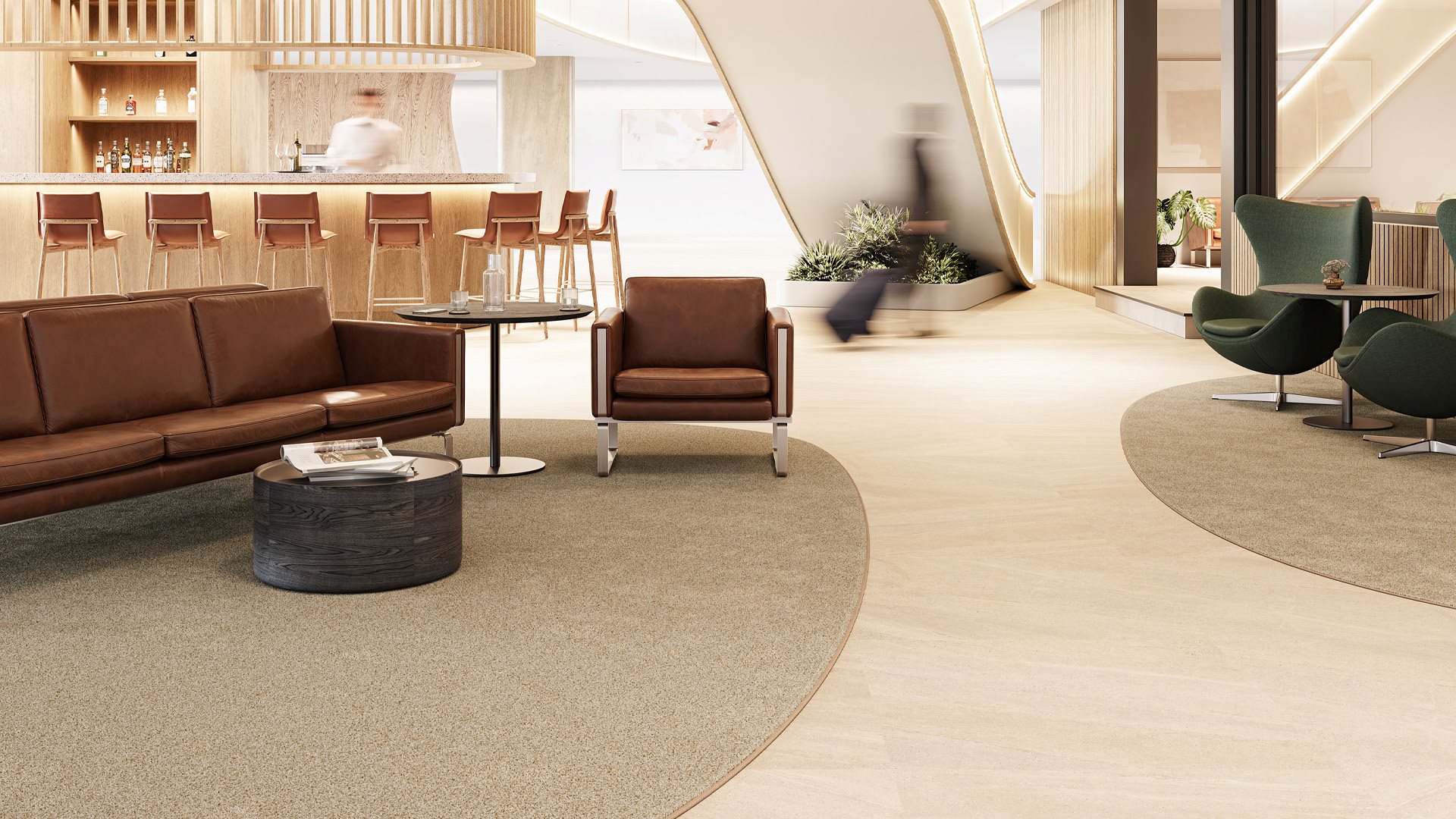 Area rugs with edge bindings